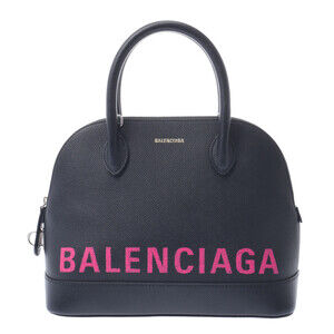 BALENCIAGA Ville Top Handle Black Leather Handbag